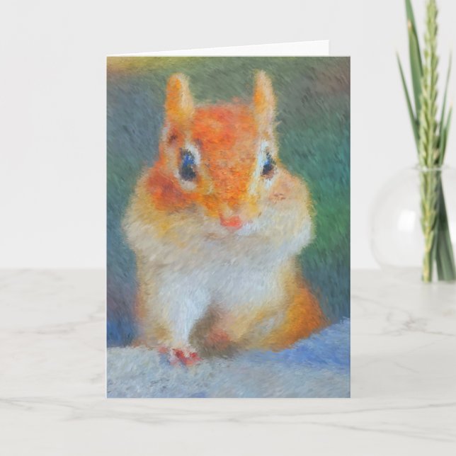 Tarjeta Impresionista Chipmunk (Anverso)