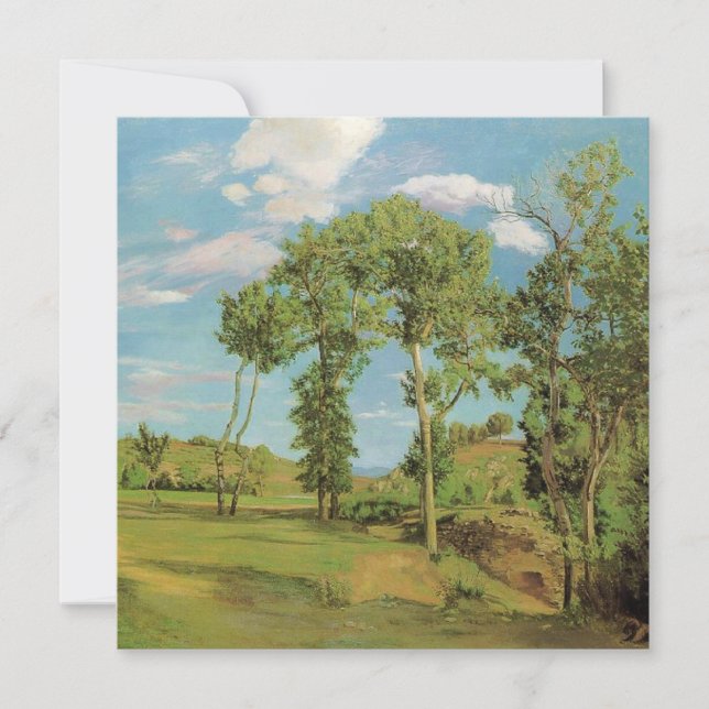 Tarjeta Impresionista de Landscape Paysage Frederic Bazill (Anverso)