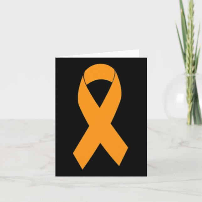 Tarjeta Imprimir esclerosis múltiple Ms Naranja Ribbon (Anverso)