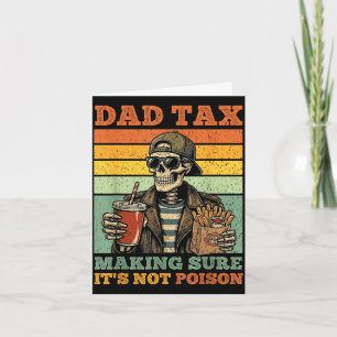 Tarjeta Impuesto de papá asegurándose de no envenenar dive