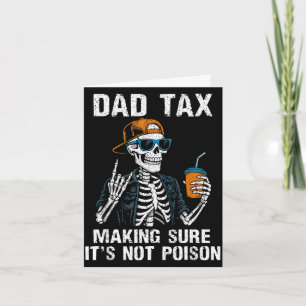 Tarjeta Impuesto de papá asegurándose de no envenenar dive