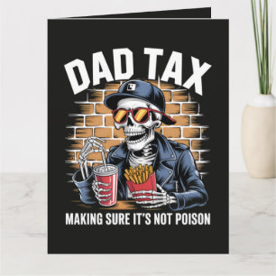 Tarjeta Impuesto de papá asegurándose de que no sea esquel