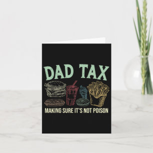 Tarjeta Impuesto de papá asegurándose de que no sea veneno