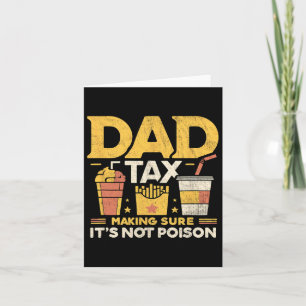 Tarjeta Impuesto de papá asegurándose de que no sea veneno