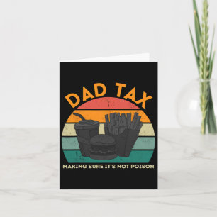 Tarjeta Impuesto de papá asegurándose de que no sea veneno