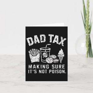 Tarjeta Impuesto de papá asegurándose de que no sea veneno