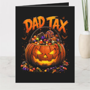 Tarjeta Impuesto de Papá Divertido Calabaza de Halloween