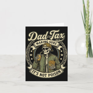 Tarjeta Impuesto de papá esqueleto divertido día del padre