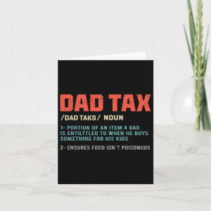 Tarjeta Impuesto divertido del papá