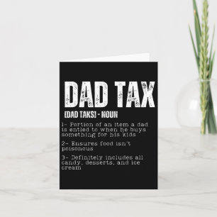 Tarjeta Impuesto Papá Divertido Impuesto Definición Día de