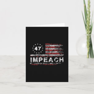Tarjeta Impugnan a Trump 47. 47.° presidente Bandera estad