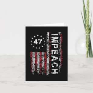 Tarjeta Impugnan a Trump 47. 47.° presidente Bandera estad