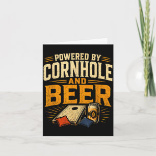 Tarjeta Impulsado por cornhole y cerveza divertido tailgat