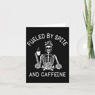 Tarjeta Impulsado Por Espuma Y Cafeína Floral Halloween Sk