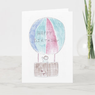 Tarjeta Impulso de aire caliente del cumpleaños