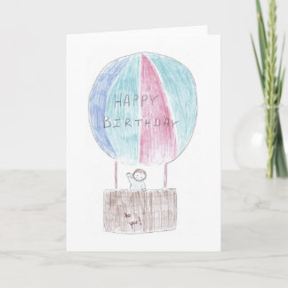Tarjeta Impulso de aire caliente del cumpleaños