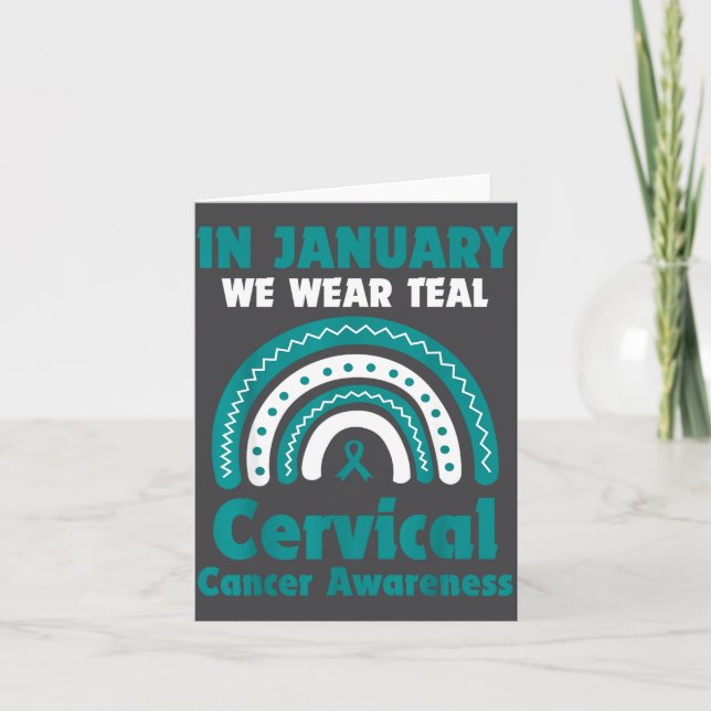 Tarjeta In January We Wear Teal Cervical Cancer Awareness  (Anverso)