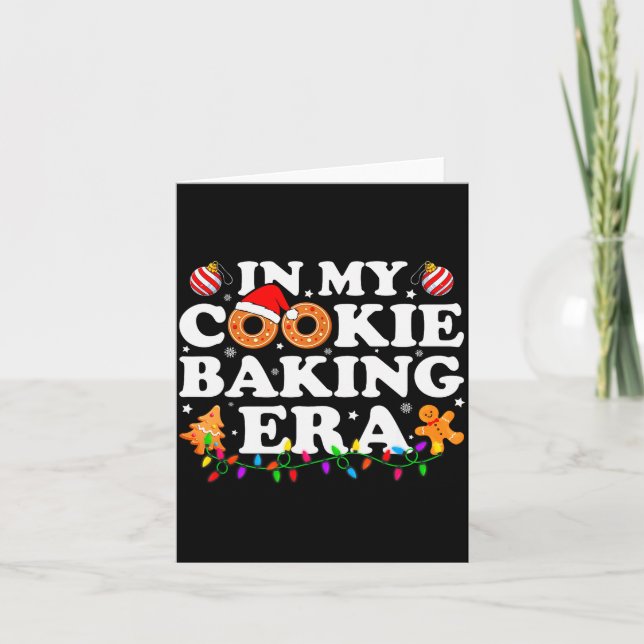 Tarjeta In My Cookie Baking Era Groovy Christmas Tee Famil (Anverso)