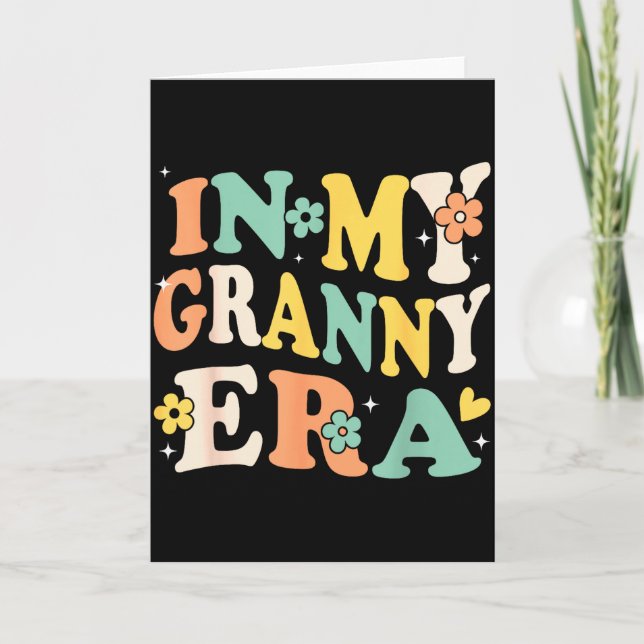 Tarjeta In My Granny Era Funny Sarcastic Groovy Retro Moth (Anverso)