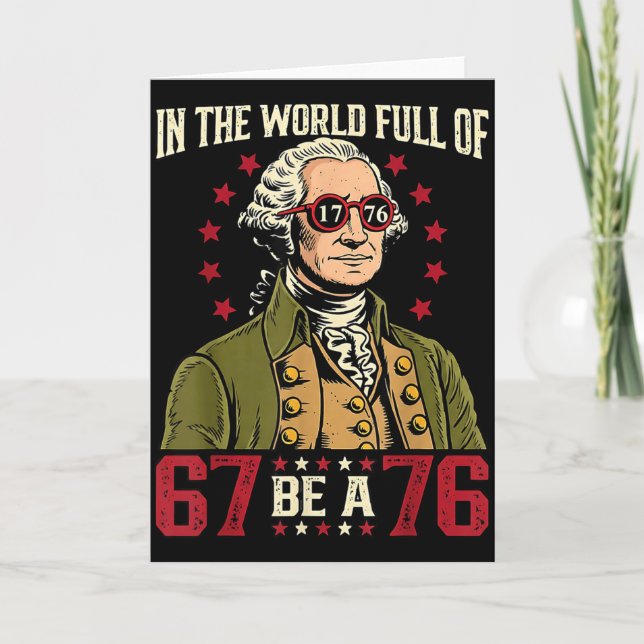 Tarjeta In The World Full Of 67 To Be A 76 George Washingt (Anverso)