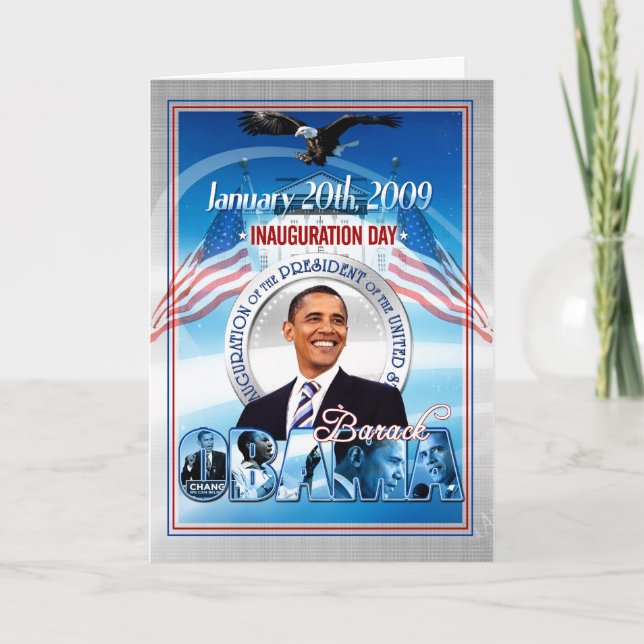 Tarjeta Inauguración de Barack Obama (Anverso)