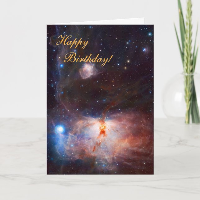 Tarjeta Incendios de la nebulosa de la llama - Feliz cumpl (Anverso)