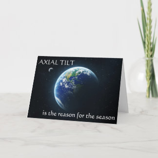 Tarjeta inclinable axial del solsticio de invierno