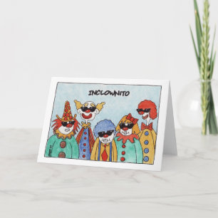 Tarjeta Inclownito (tarjeta de felicitación)