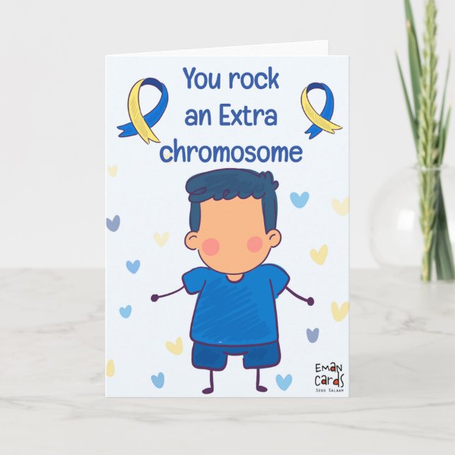 Tarjeta Inclusion for Down Syndrome - You Rock Extra  (Anverso)
