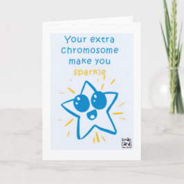 Tarjeta Inclusión para el síndrome de Down - Estrella