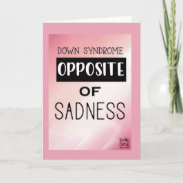 Tarjeta Inclusión para el Síndrome de Down - Rosa
