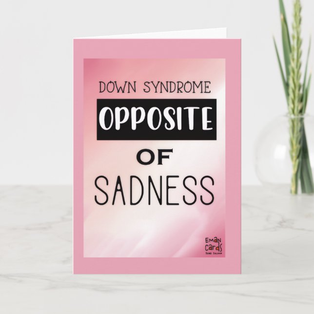 Tarjeta Inclusión para el Síndrome de Down - Rosa (Anverso)
