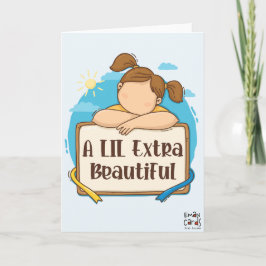 Tarjeta Inclusión para Síndrome de Down - Niña Linda