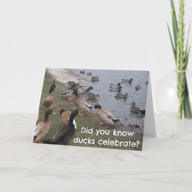 TARJETA INCLUSO LOS "PATO" CELEBRAN SU CUMPLEAÑOS (Anverso)