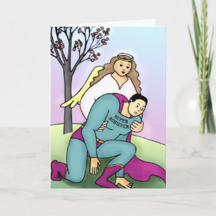Tarjeta Incluso los superhéroes necesitan una mano