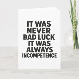 Tarjeta Incompetencia