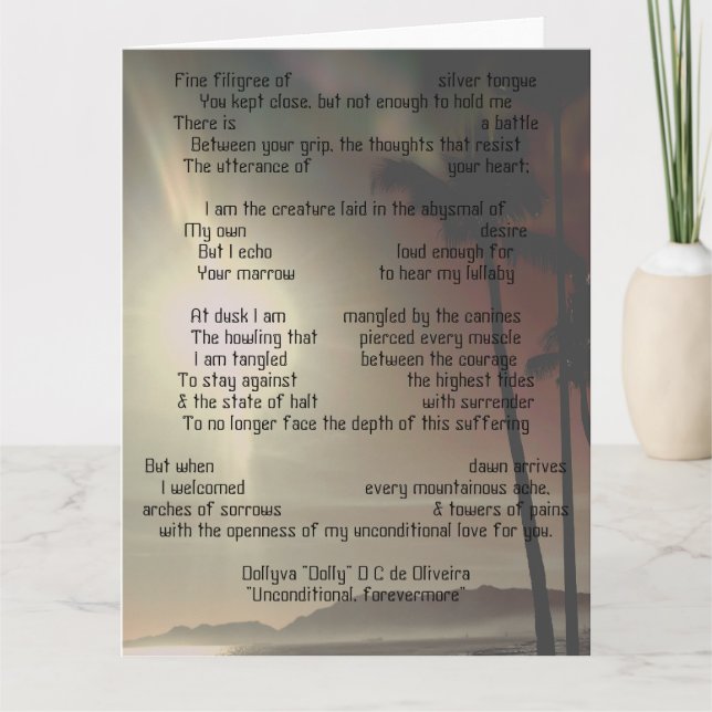 Tarjeta Incondicional para siempre (Anverso)