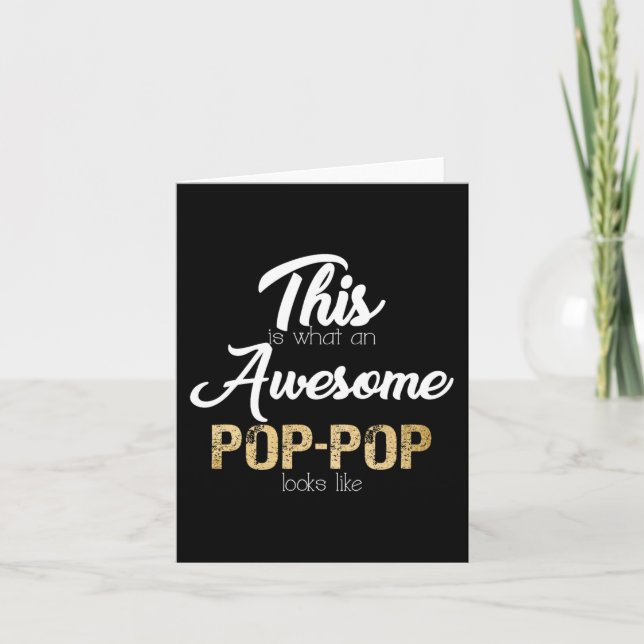Tarjeta Increíble abuelo especial del Pop (Anverso)