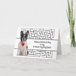 Tarjeta Increíble Boston Terrier Dog Dad Feliz Día del Pad