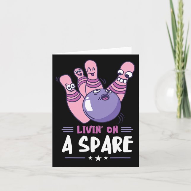 Tarjeta Increíble Bowler golpea boliche deportivo divertid (Anverso)