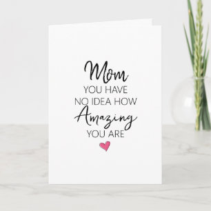 Tarjeta Increíble cita de cumpleaños para mamá con mucho c