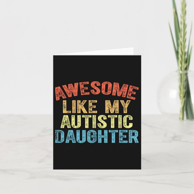 Tarjeta Increíble Como El Día De Los Padres De Mi Hija Aut (Anverso)