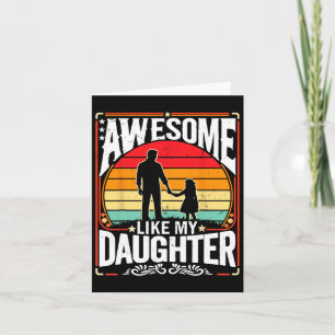 Tarjeta Increíble como mi hija divertidos regalos del Día 