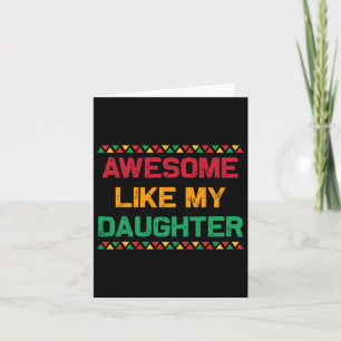 Tarjeta Increíble como mi hija regala a sus padres en juni
