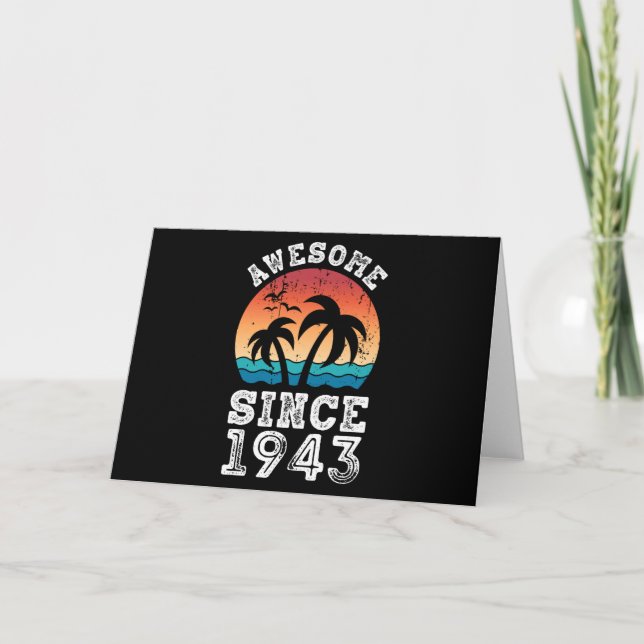 Tarjeta Increíble desde 1943 regalo de cumpleaños número 8 (Anverso)