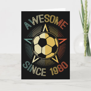 Tarjeta Increíble desde 1980 Cumpleaños de Fútbol Equipo R
