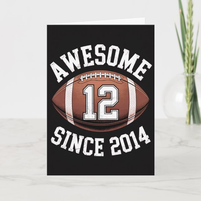 Tarjeta Increíble Desde 2014 Cumpleaños de Fútbol (Anverso)