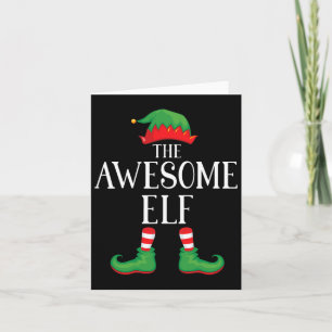 Tarjeta Increíble grupo de pareja Elf Xmas Familia Gracios