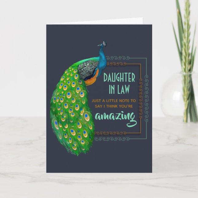 Tarjeta Increíble hija en la carta del Día de la Madre (Anverso)