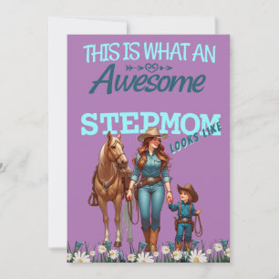 Tarjeta Increíble Madrastra Vaquera Día de la Madre Person